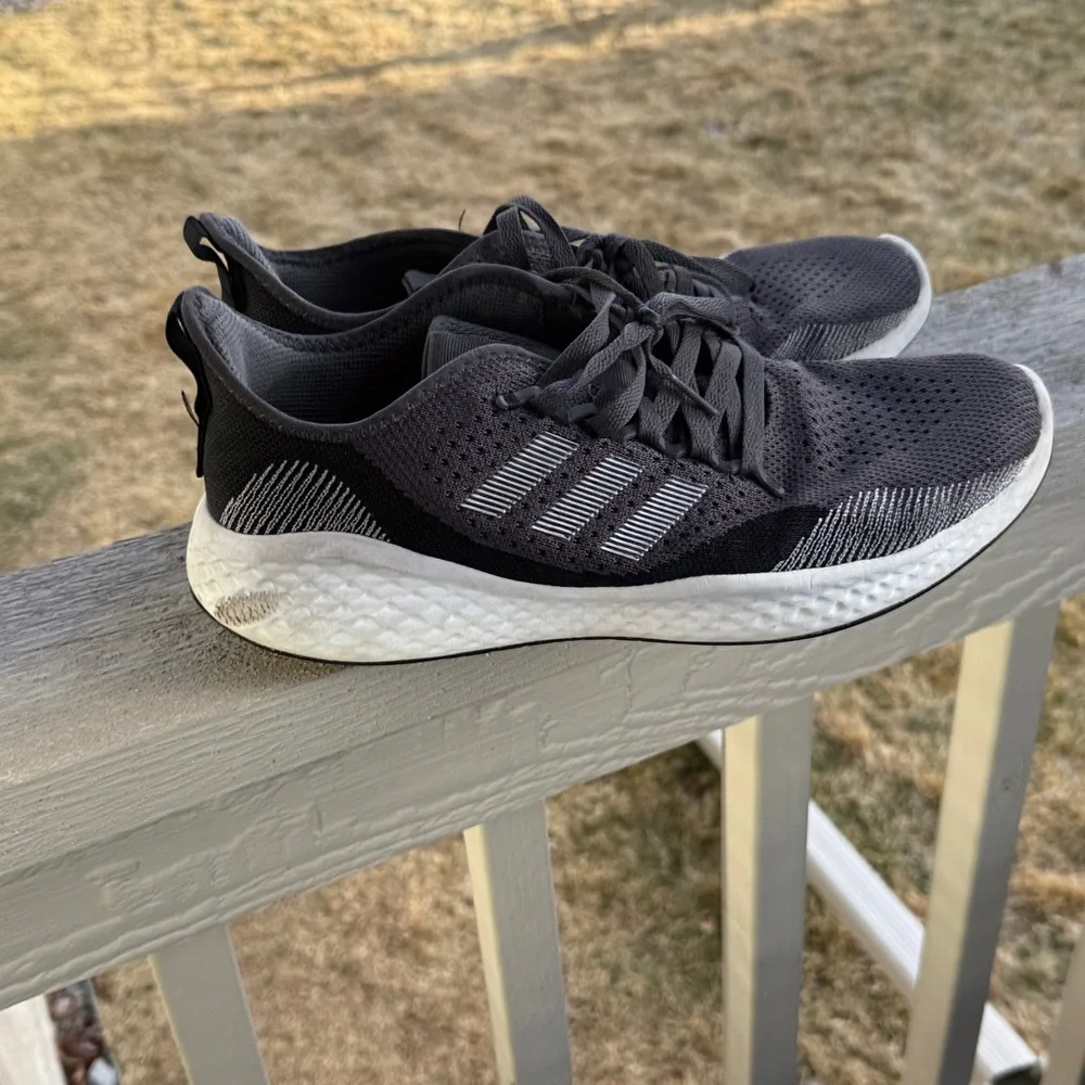 Adidas Men’s Black and Gray Athletic Sneakers 11M